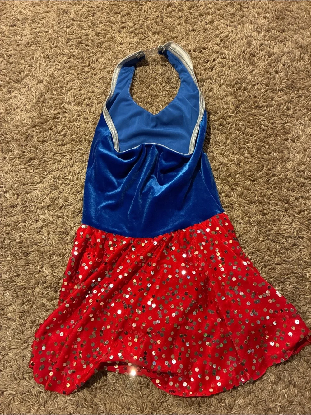 Kids red, white, and blue dance / skating costume